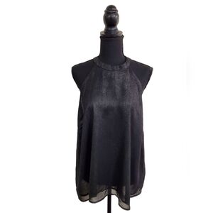 Ladies Sleeveless Metallic Shimmer Plus-Size Top